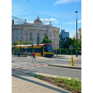 W drodze na zajęcia ze studentami.